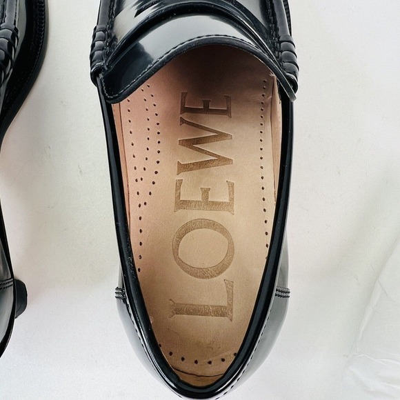 Loewe Black Patent Leather Loafers - Picture 9 of 14
